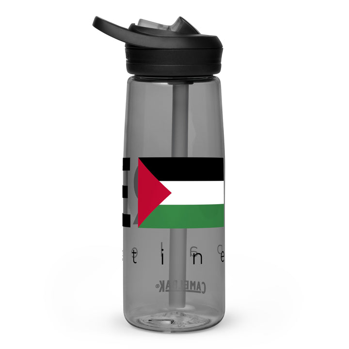 Sports water bottle - Free Palestine, Charcoal