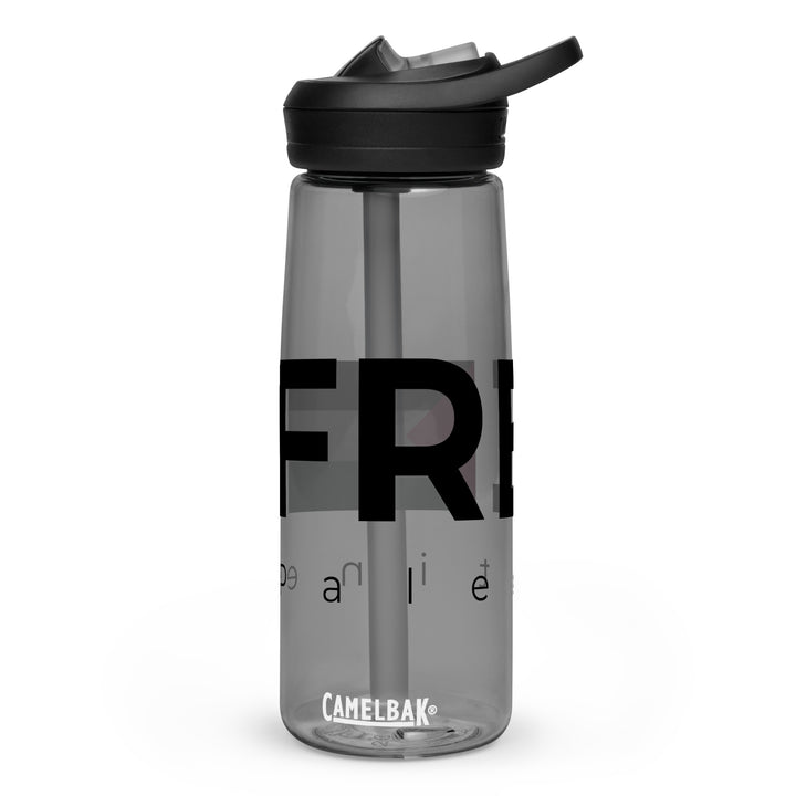 Sports water bottle - Free Palestine, Charcoal