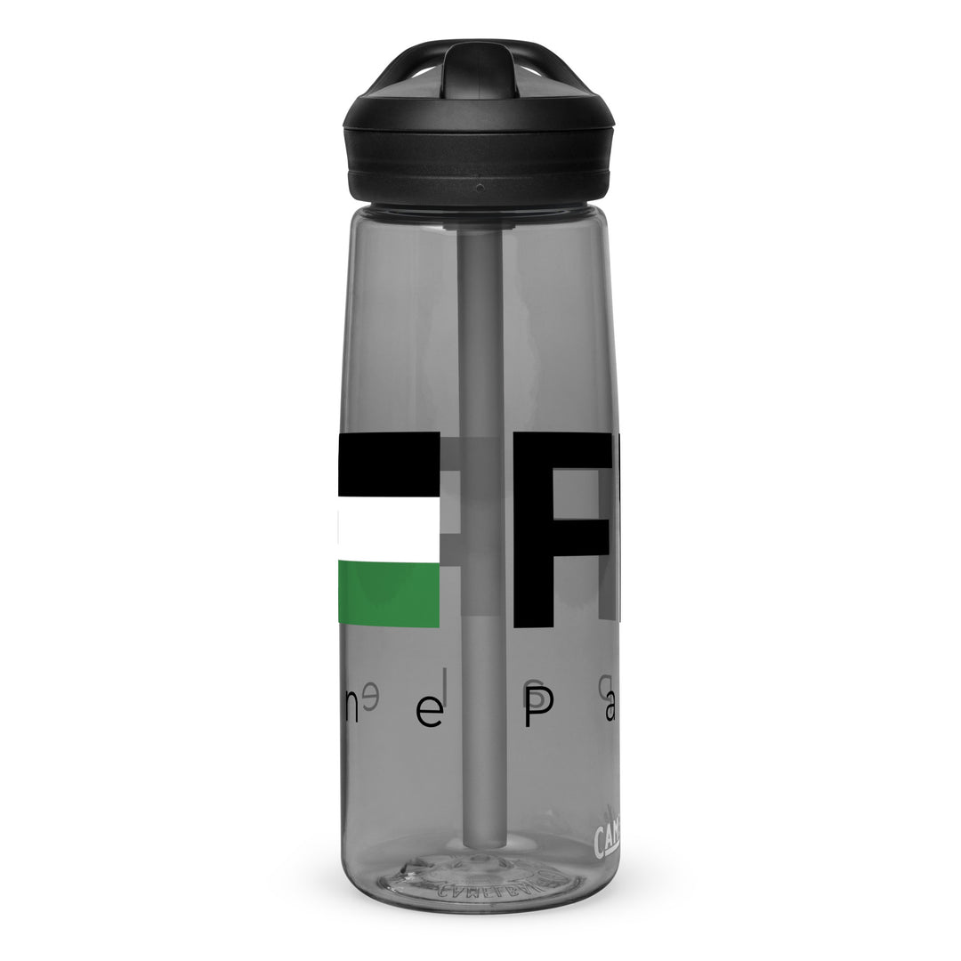 Sports water bottle - Free Palestine, Charcoal