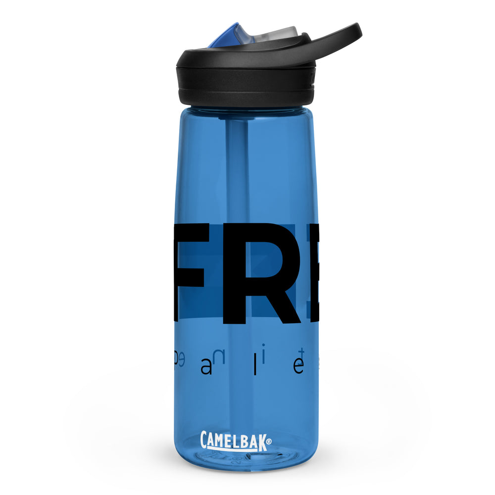 Sports water bottle - Free Palestine, Oxford Blue