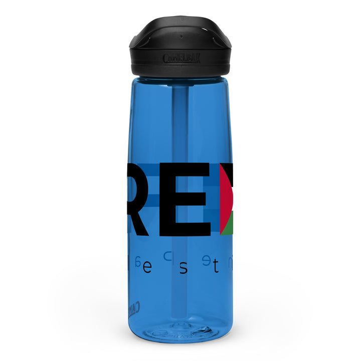 Sports water bottle - Free Palestine, Oxford Blue