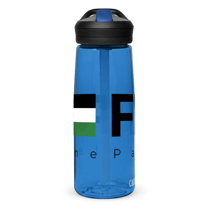 Sports water bottle - Free Palestine, Oxford Blue