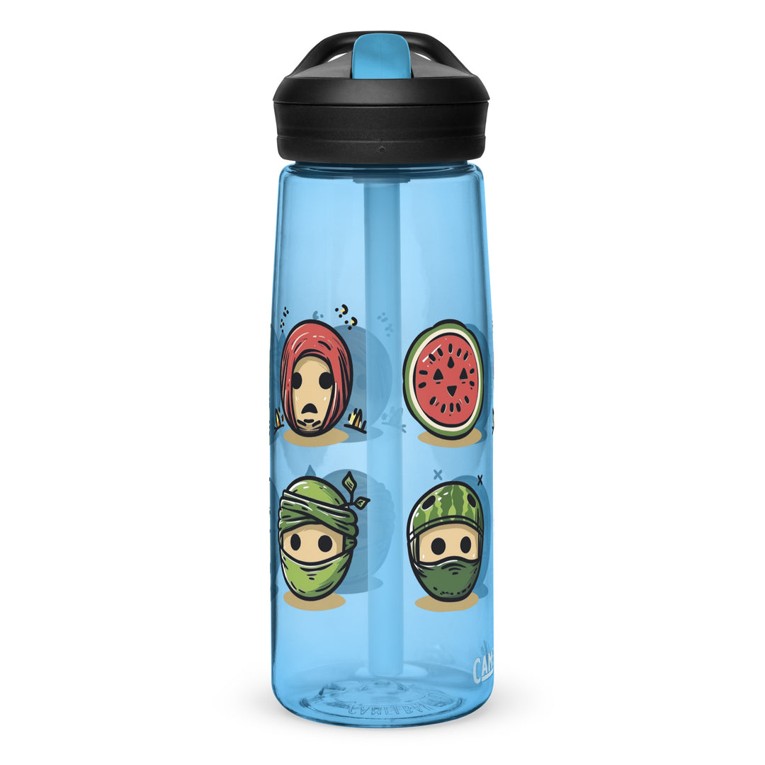 Sports water bottle - Palestine Emoji, Blue