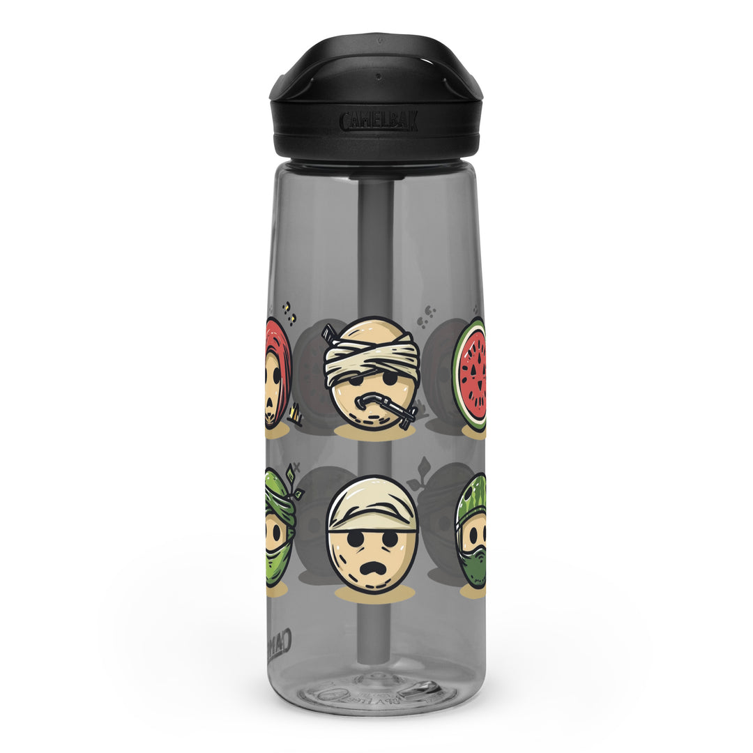 Sports water bottle - Palestine Emoji, Charcoal