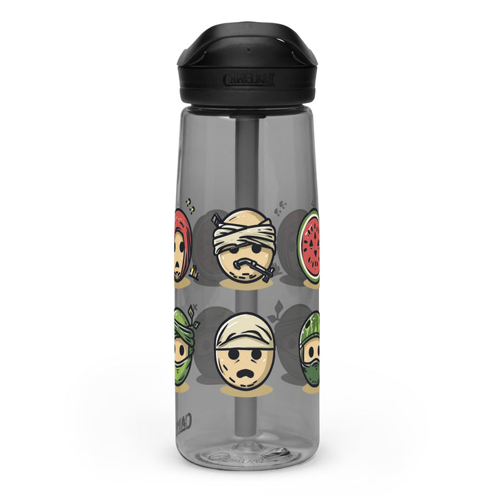 Sports water bottle - Palestine Emoji, Charcoal