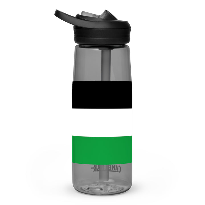 Sports water bottle - Palestine Flag, Charcoal