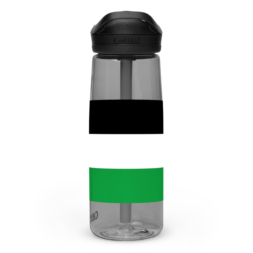 Sports water bottle - Palestine Flag, Charcoal