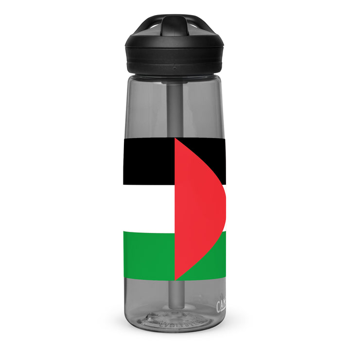 Sports water bottle - Palestine Flag, Charcoal