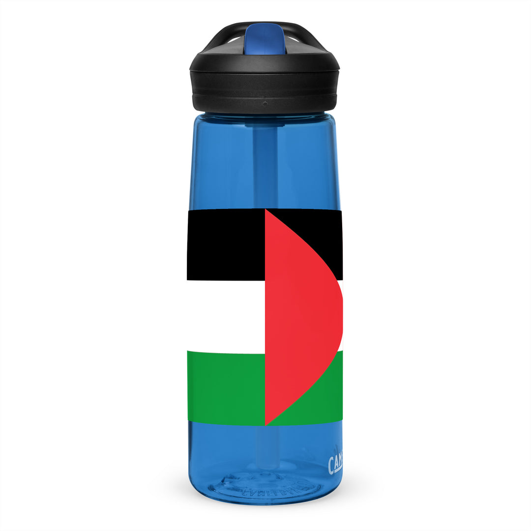 Sports water bottle - Palestine Flag, Oxford Blue