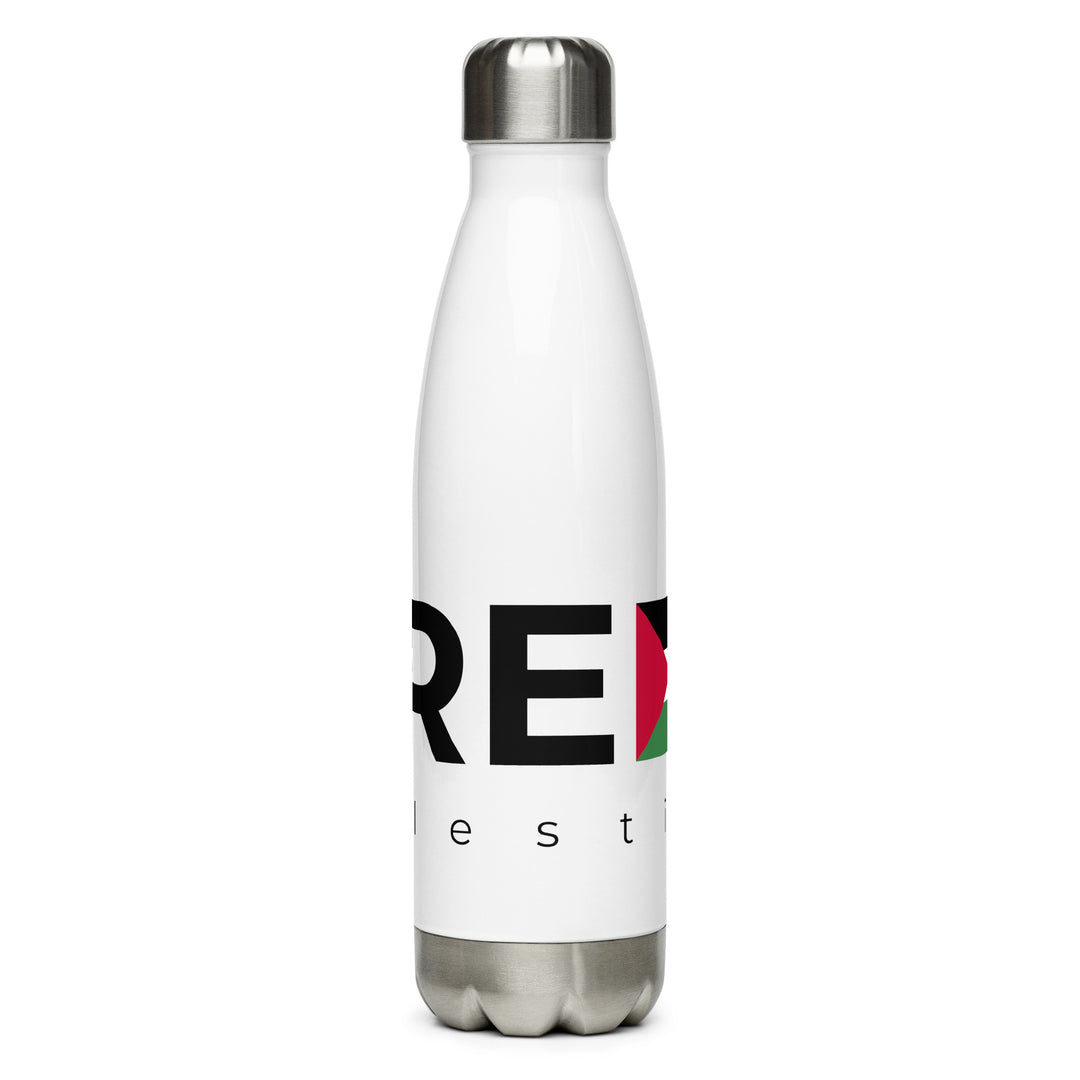 Stainless steel water bottle - Free Palestine, Stainless Steel Water Bottle White 17 Oz