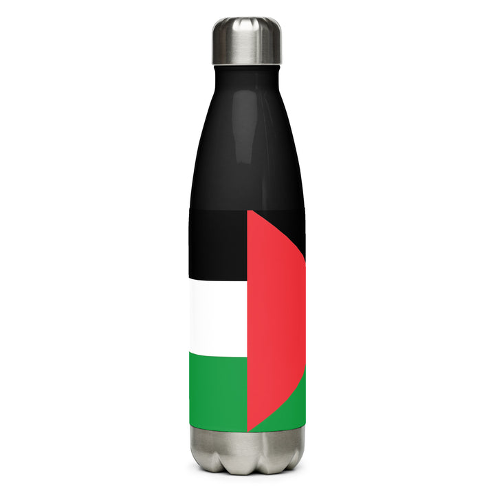 Stainless steel water bottle - Palestine Flag, Stainless Steel Water Bottle Black 17 Oz