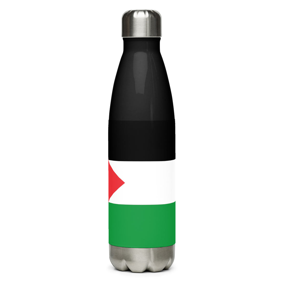 Stainless steel water bottle - Palestine Flag, Stainless Steel Water Bottle Black 17 Oz