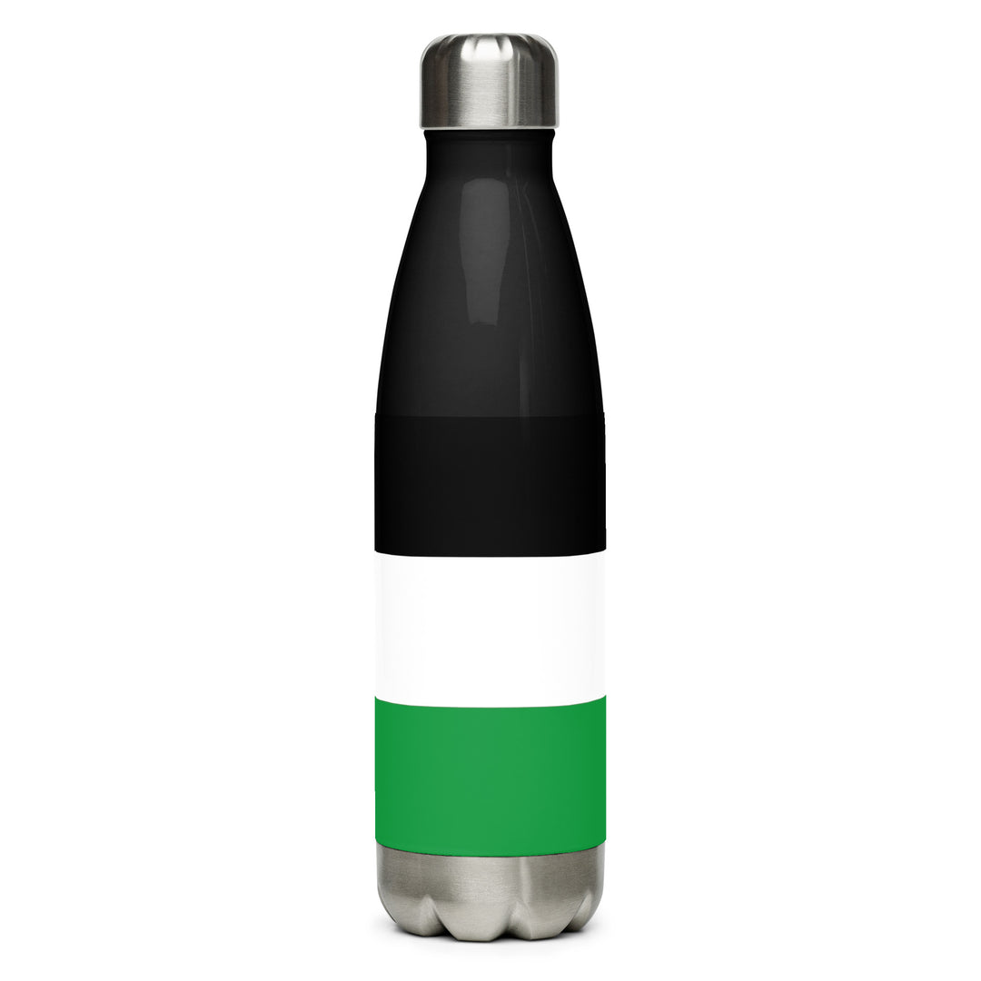 Stainless steel water bottle - Palestine Flag, Stainless Steel Water Bottle Black 17 Oz