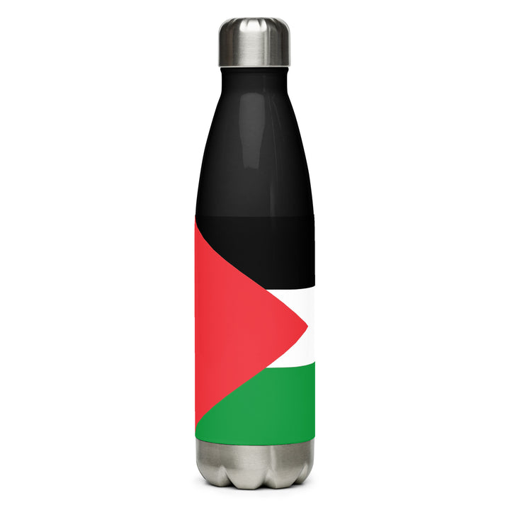 Stainless steel water bottle - Palestine Flag, Stainless Steel Water Bottle Black 17 Oz