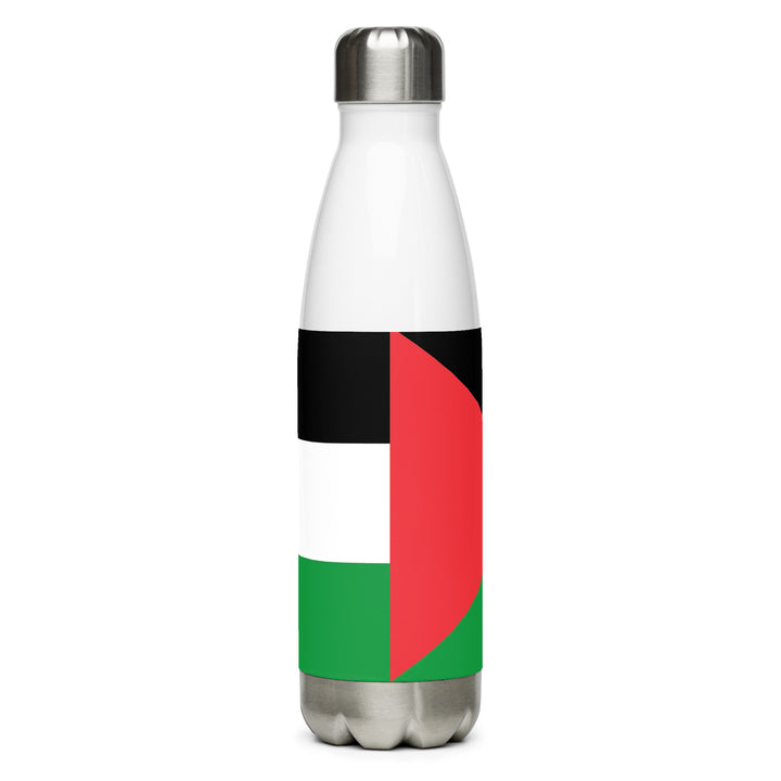 Stainless steel water bottle - Palestine Flag, Stainless Steel Water Bottle White 17 Oz
