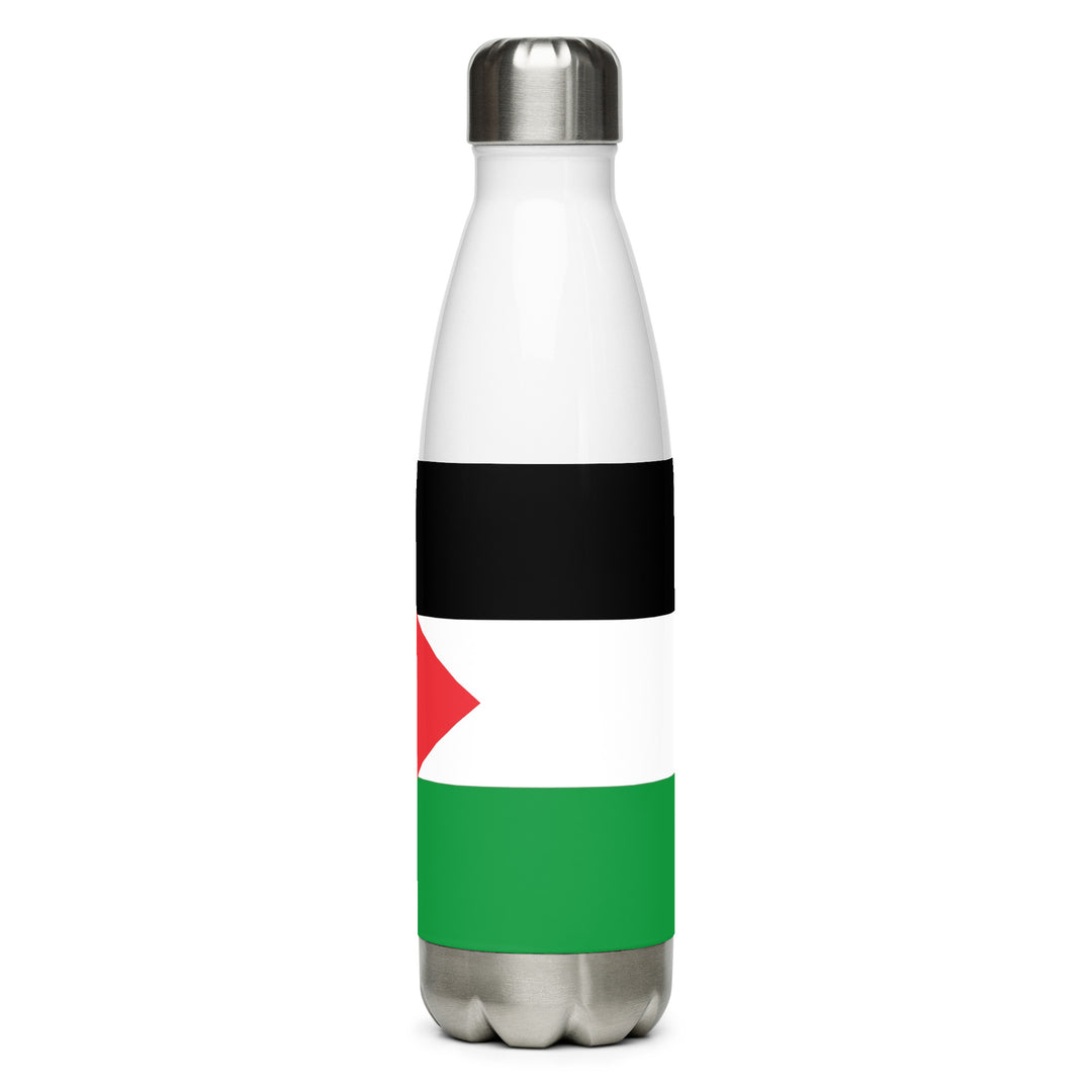 Stainless steel water bottle - Palestine Flag, Stainless Steel Water Bottle White 17 Oz