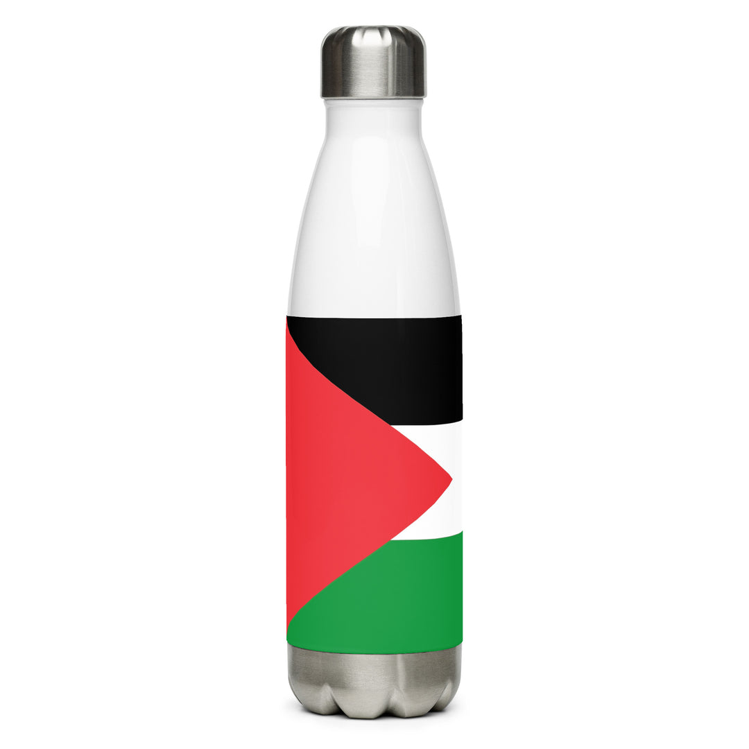 Stainless steel water bottle - Palestine Flag, Stainless Steel Water Bottle White 17 Oz