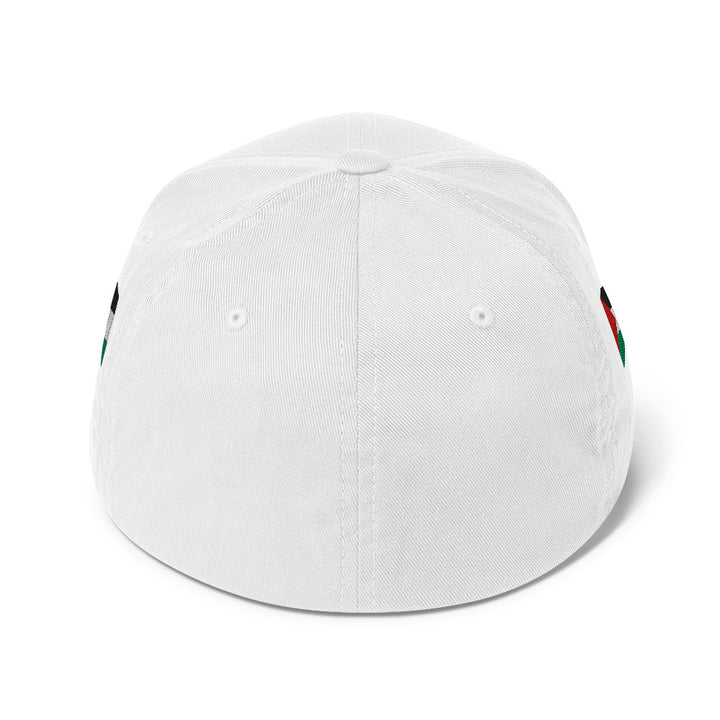 Structured Twill Cap - Free Palestine, Closed Back Structured Cap White