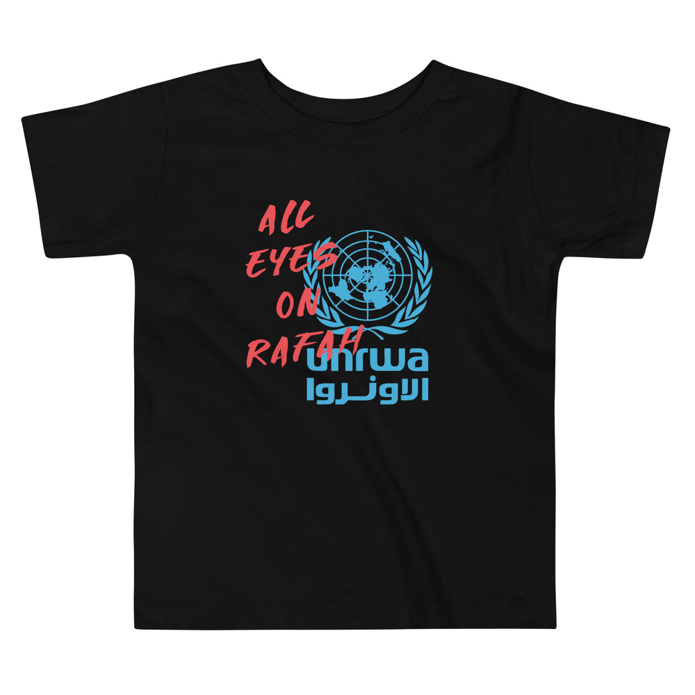 Toddler Short Sleeve Tee - All Eyes on Rafah, Black