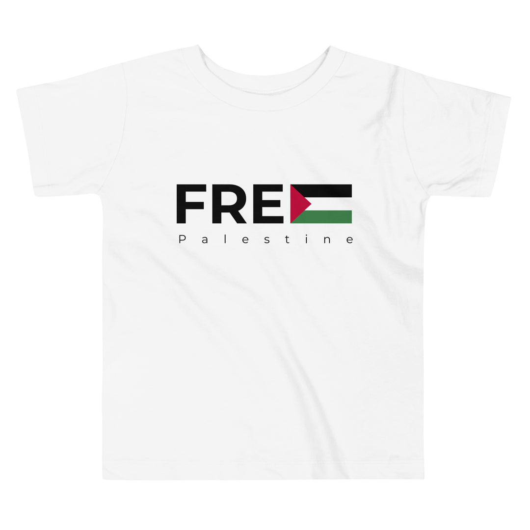 Toddler Short Sleeve Tee - Free Palestine, White