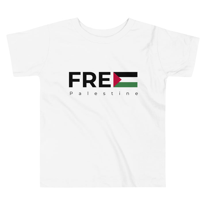 Toddler Short Sleeve Tee - Free Palestine, White