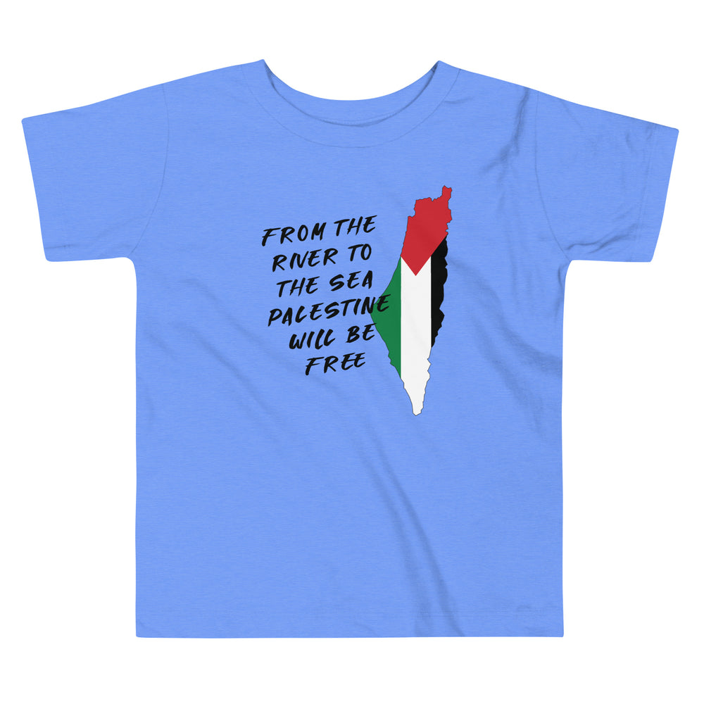 Toddler Short Sleeve Tee - From the River, Heather Columbia Blue