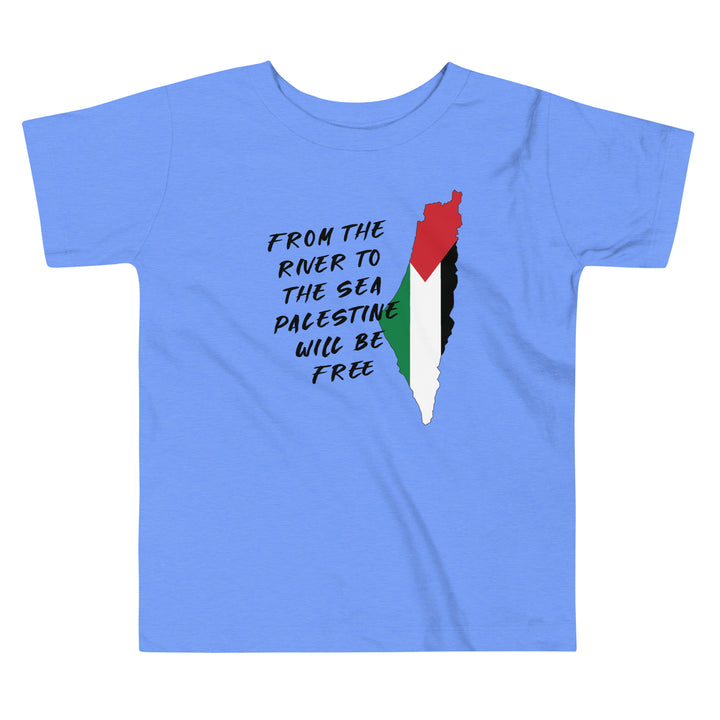 Toddler Short Sleeve Tee - From the River, Heather Columbia Blue
