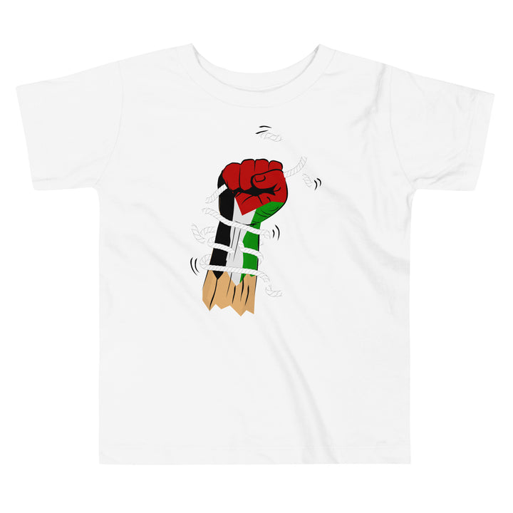 Toddler Short Sleeve Tee - Palestine Hand, White