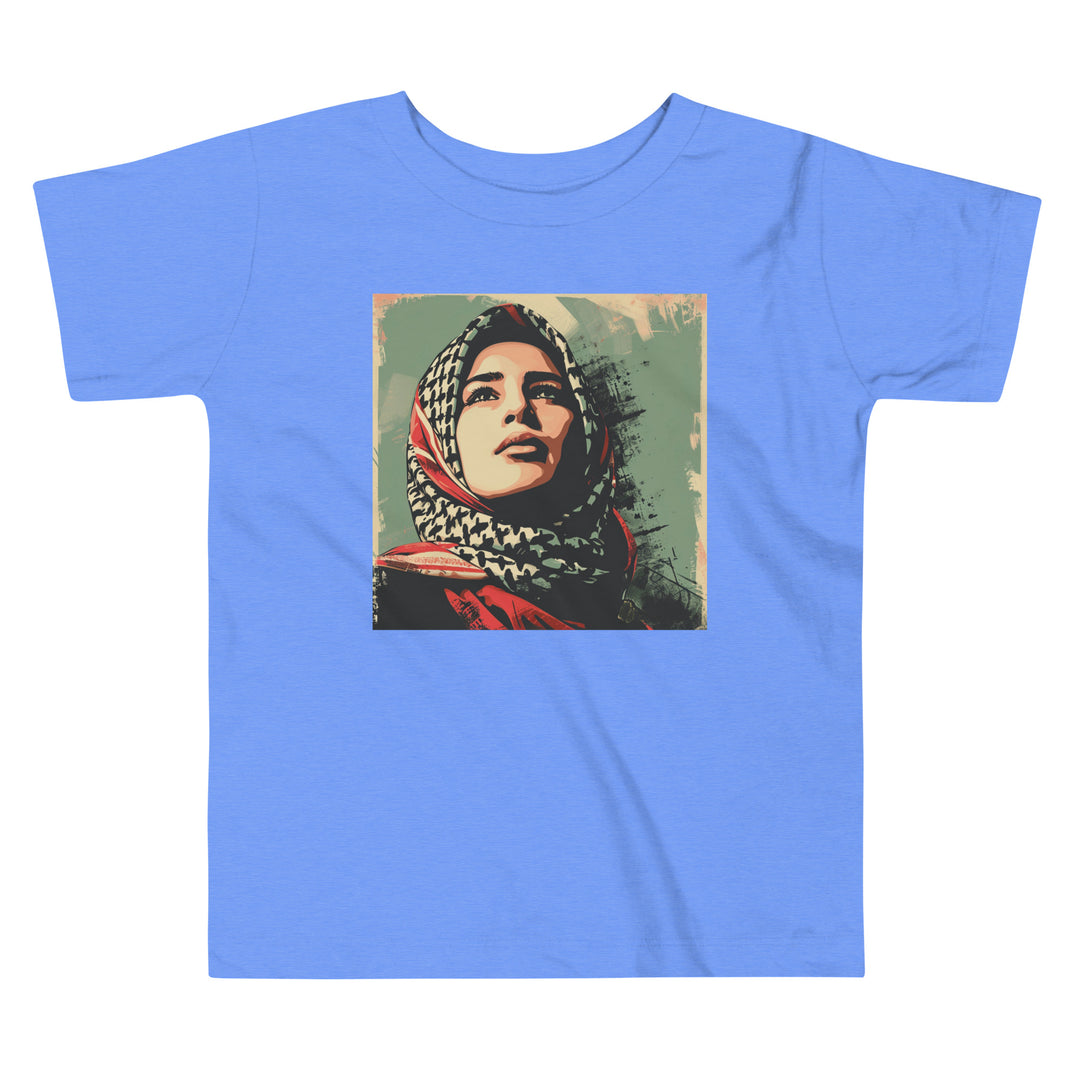 Toddler Short Sleeve Tee - Palestine Hope, Heather Columbia Blue