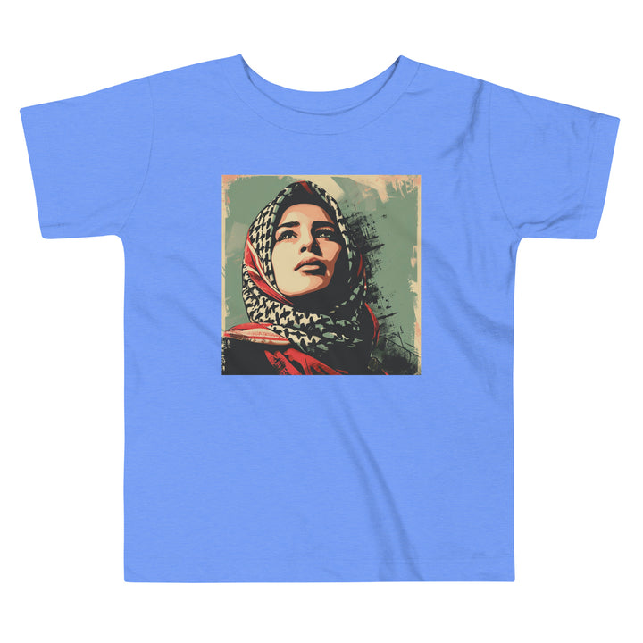 Toddler Short Sleeve Tee - Palestine Hope, Heather Columbia Blue