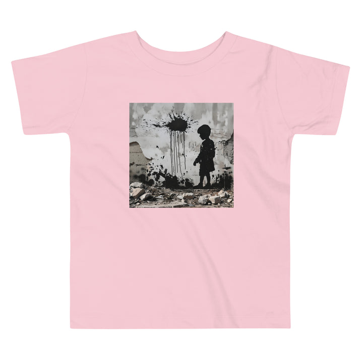 Toddler Short Sleeve Tee - Palestine Wall, Pink