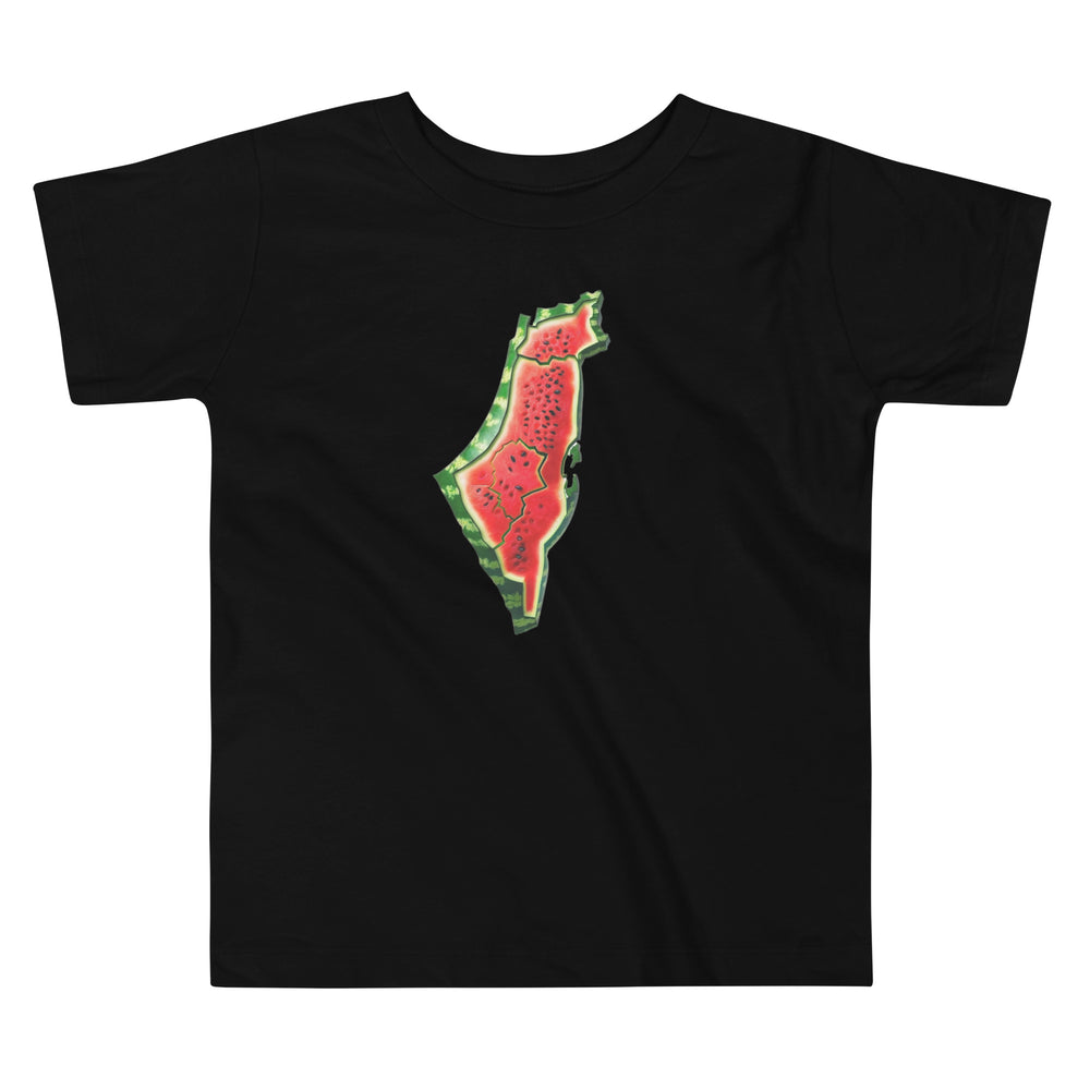 Toddler Short Sleeve Tee - Palestine Watermelon, Black