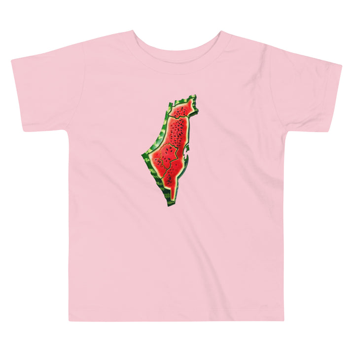 Toddler Short Sleeve Tee - Palestine Watermelon, Pink
