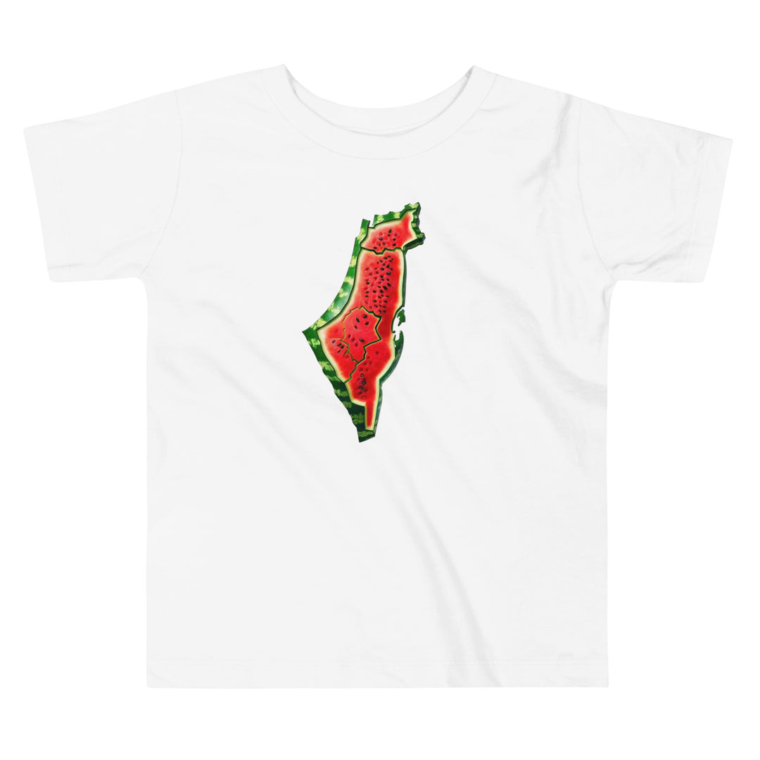 Toddler Short Sleeve Tee - Palestine Watermelon, White