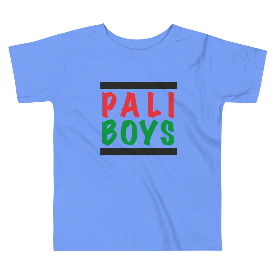 Toddler Short Sleeve Tee - Palestinian Boys, Heather Columbia Blue