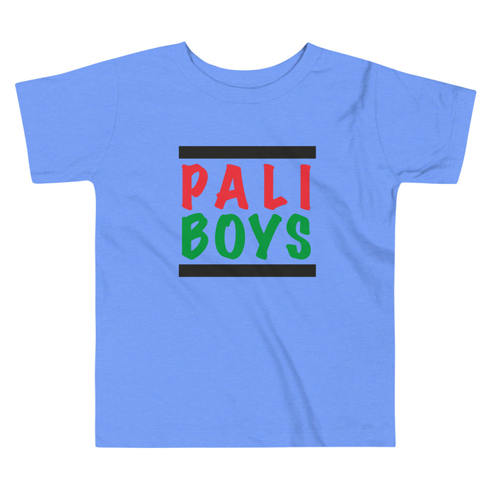 Toddler Short Sleeve Tee - Palestinian Boys, Heather Columbia Blue