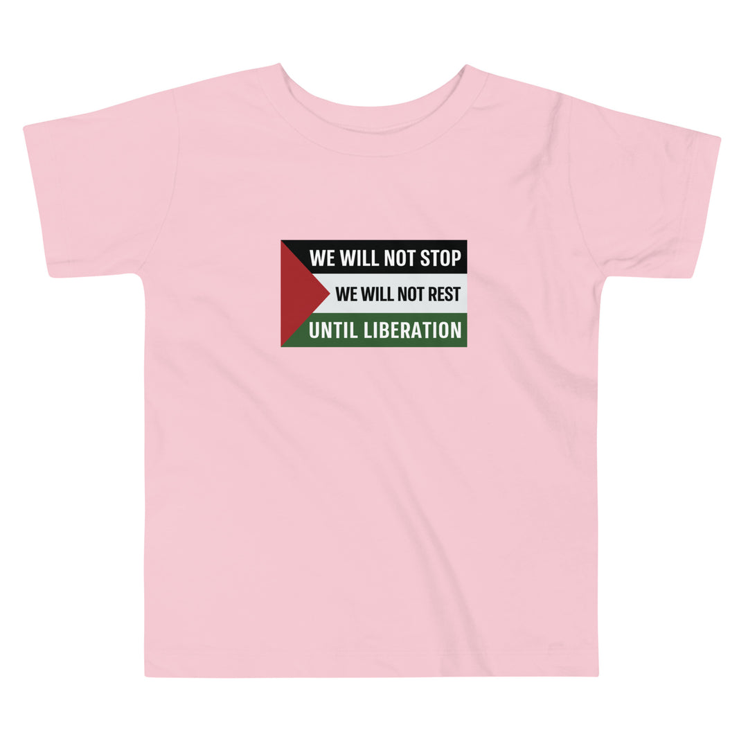 Toddler Short Sleeve Tee - We Will Not Stop, Pink