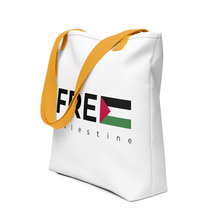Tote bag - Free Palestine, Yellow 15x15