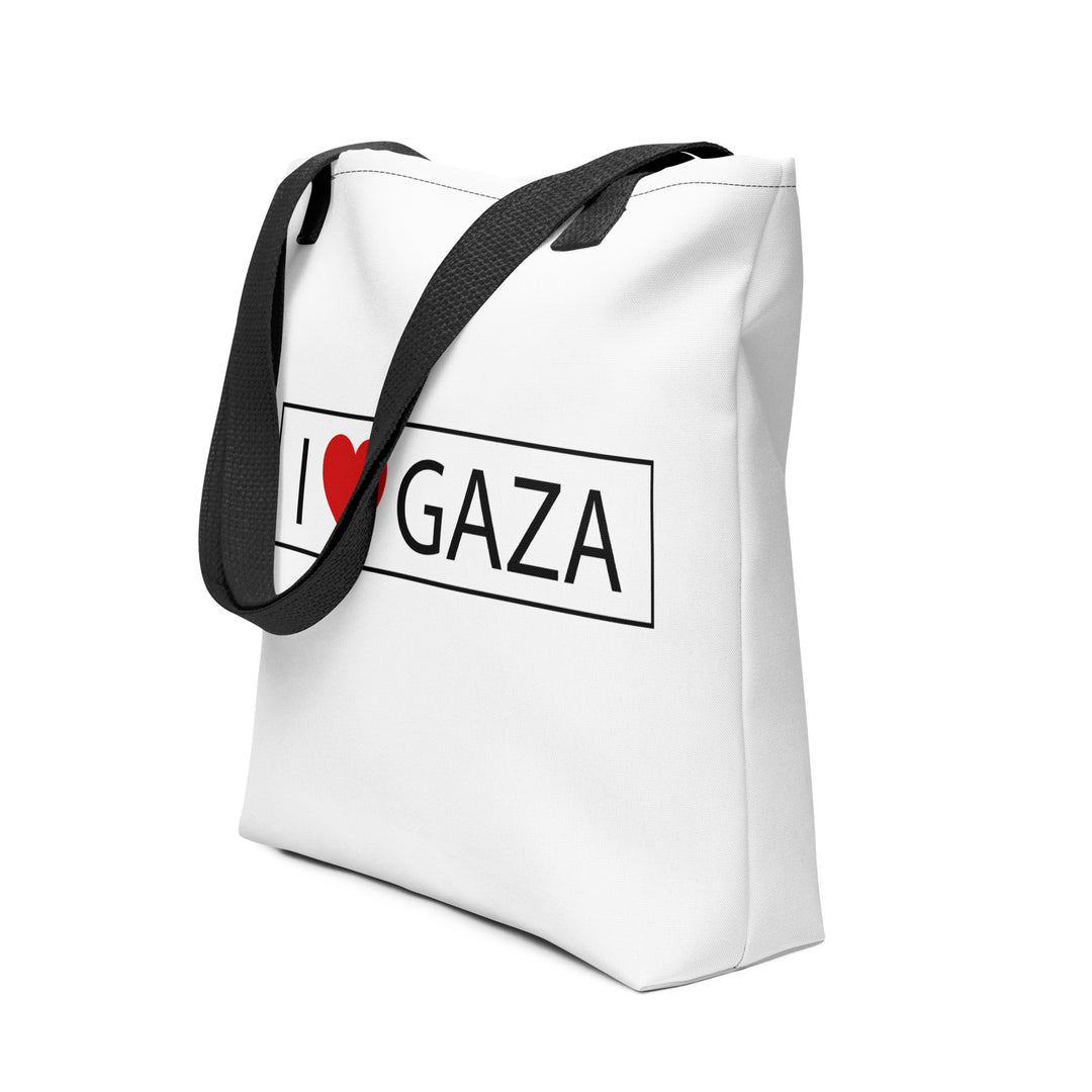 Tote bag - I Love Gaza, Black 15x15