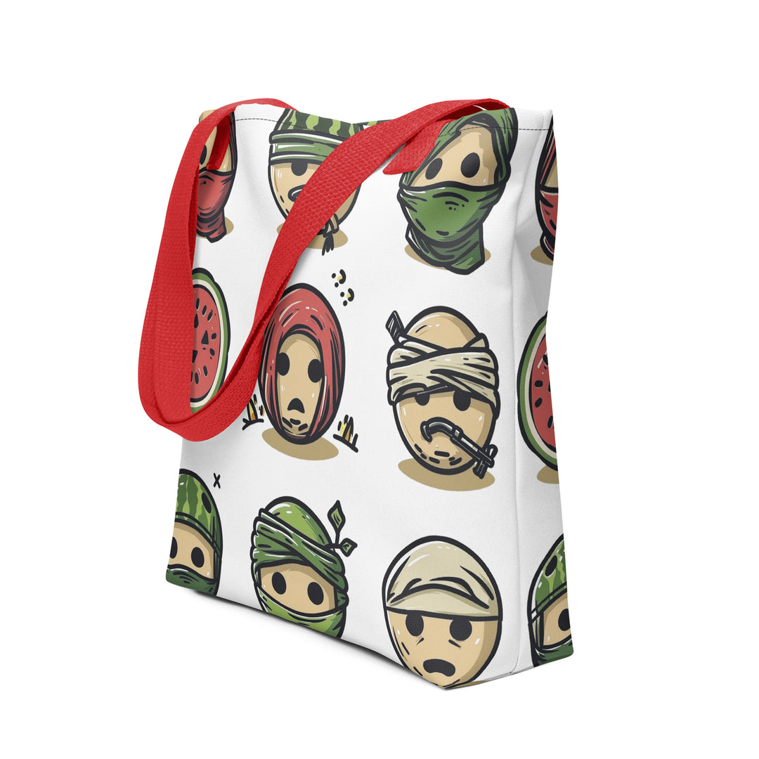 Tote bag - Palestine emoji, Red 15x15