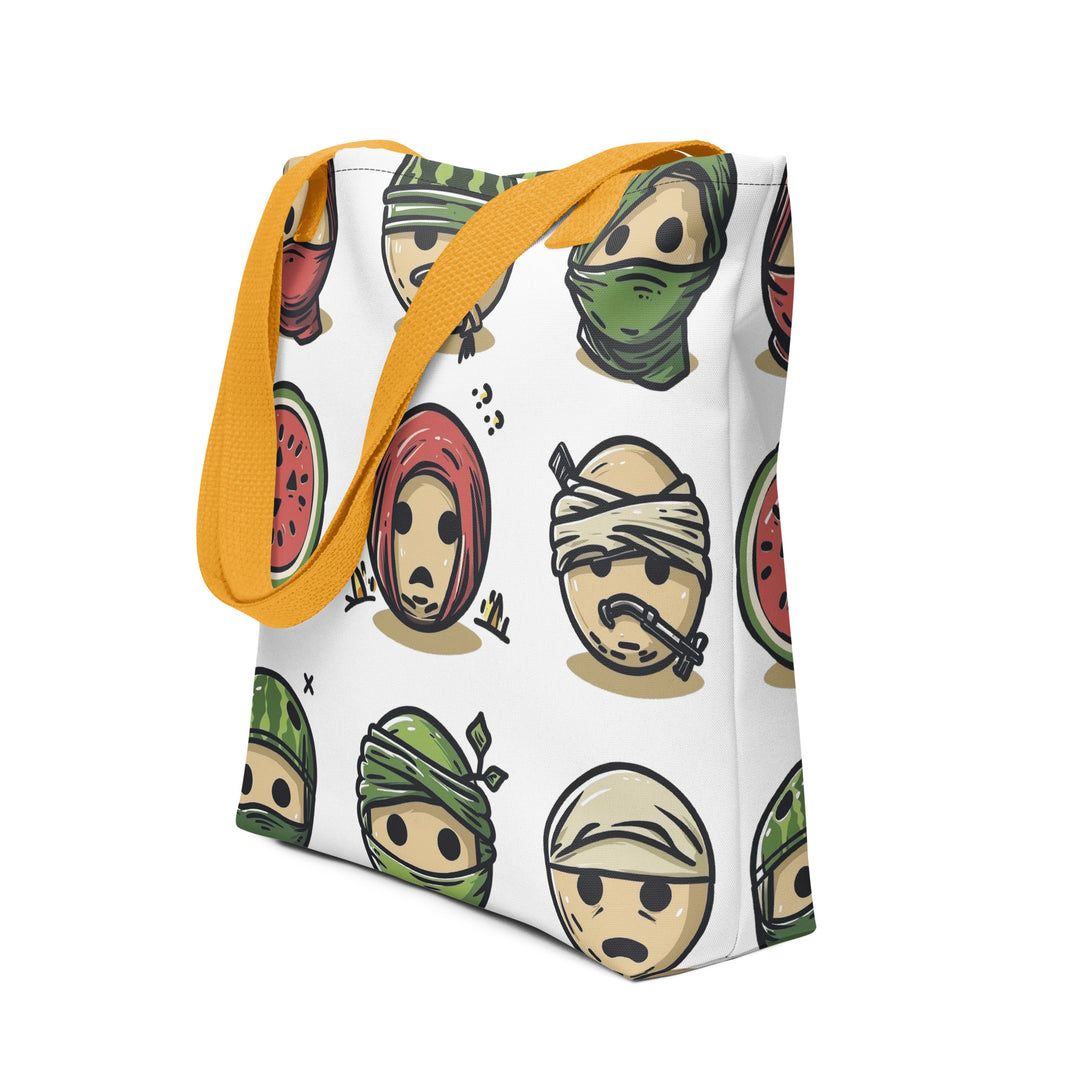 Tote bag - Palestine emoji, Yellow 15x15