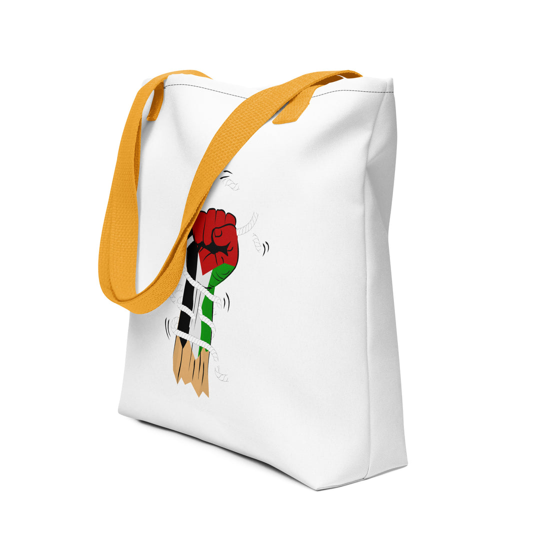 Tote bag - Palestine Hand, Yellow 15x15
