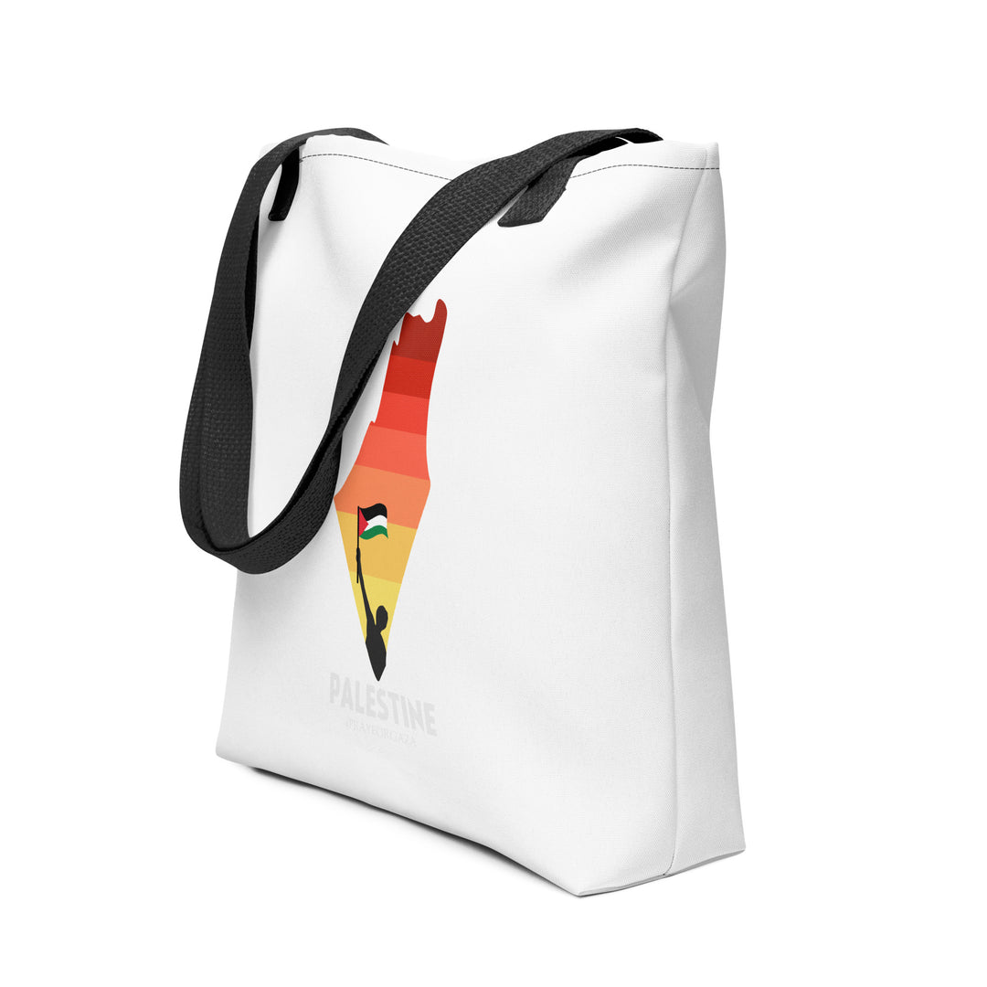 Tote bag - Palestine Map, Black 15x15