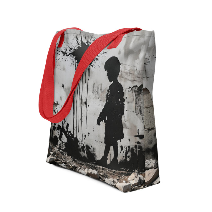 Tote bag - Palestine Wall, Red 15x15