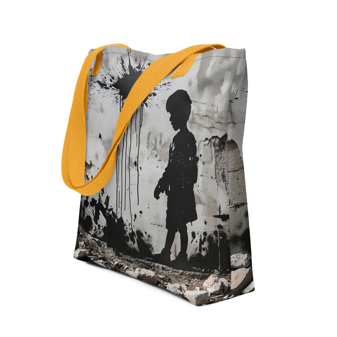 Tote bag - Palestine Wall, Yellow 15x15