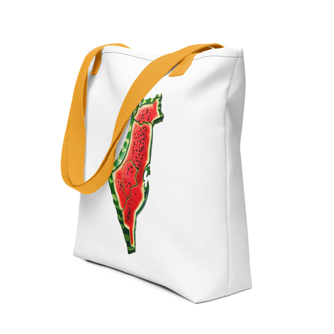 Tote bag - Palestine Watermelon, Yellow 15x15