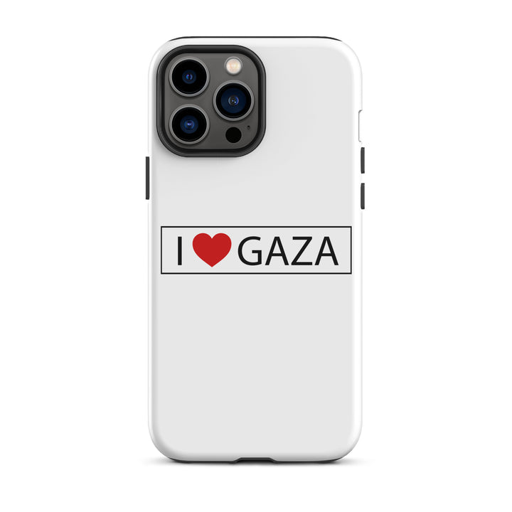 Tough Case for iPhone® - I Love Gaza, Glossy iPhone 13 Pro Max