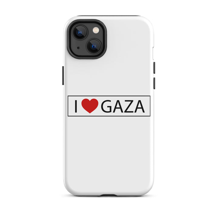Tough Case for iPhone® - I Love Gaza, Glossy iPhone 14 Plus