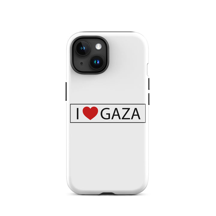 Tough Case for iPhone® - I Love Gaza, Glossy iPhone 15