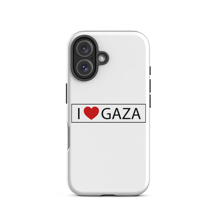 Tough Case for iPhone® - I Love Gaza, Glossy iPhone 16